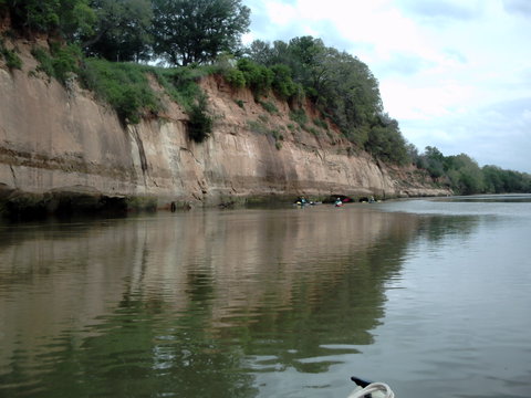 Group below the bluff.