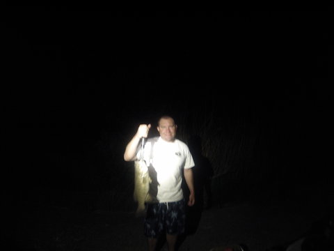 4lb smallie on a buzzbait at night