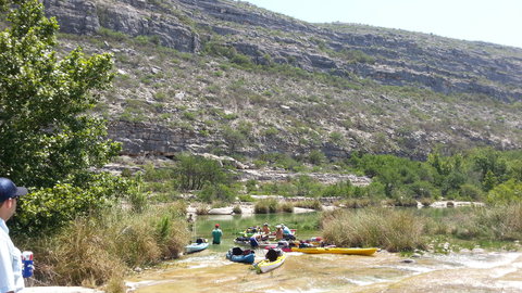 Good place for a cold one! This was upriver a mile or two from the put in.  To go further was not possible due to low water.