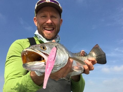 Speckled Trout on Walk the Dog Weedless Lures TroutSupport Baffin Bay 2.jpg