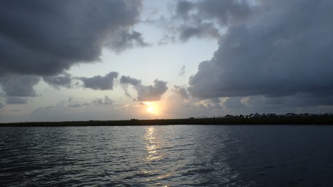 Sunrise with some dark clouds