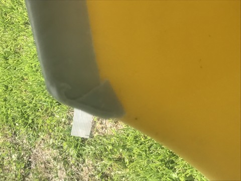 Aft end of the keel repair.