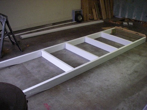 Main frame is made from 2X6 PVC fence railing.