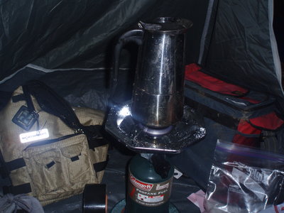 coffee in tent