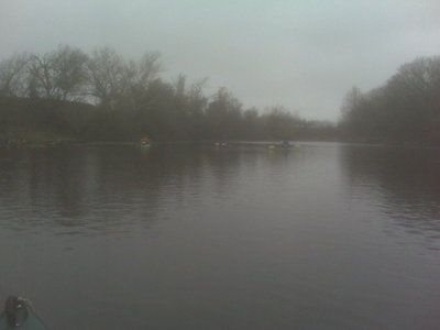 the gang beat me off the bank!  Great view down the river.