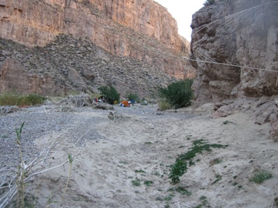 Firsts night camp on a silt bar that was deposited with the floood 2 years ago.