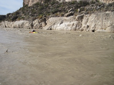 The Black Gap Rapids.  With the high water, they were not kayak turning over rapids.